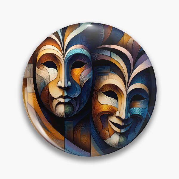 Item preview, Tragedy and comedy - theatrical masks designed and sold by WalterGomes.