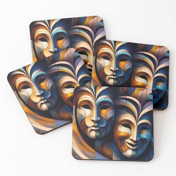Item preview, Tragedy and comedy - theatrical masks designed and sold by WalterGomes.