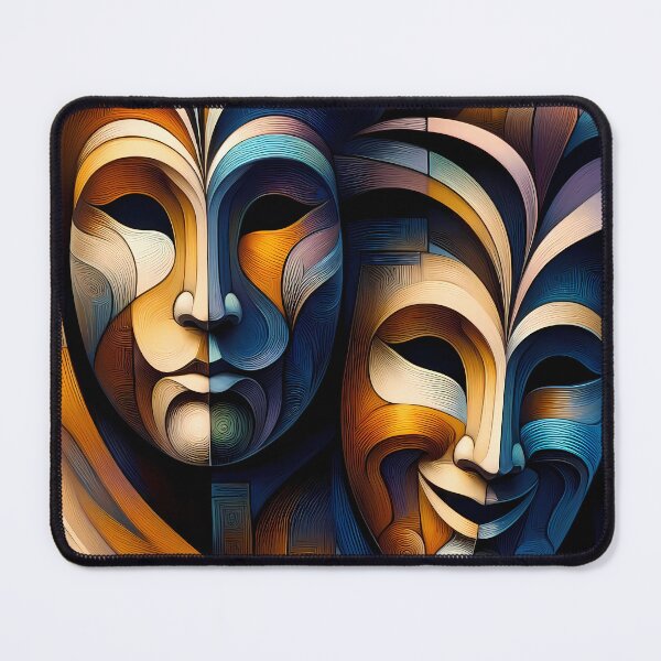 Item preview, Tragedy and comedy - theatrical masks designed and sold by WalterGomes.