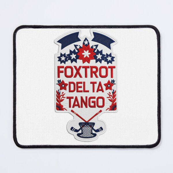 Item preview, Foxtrot Delta Tango Hockey Embroidered Patch Design designed and sold by ArtDesignTp.