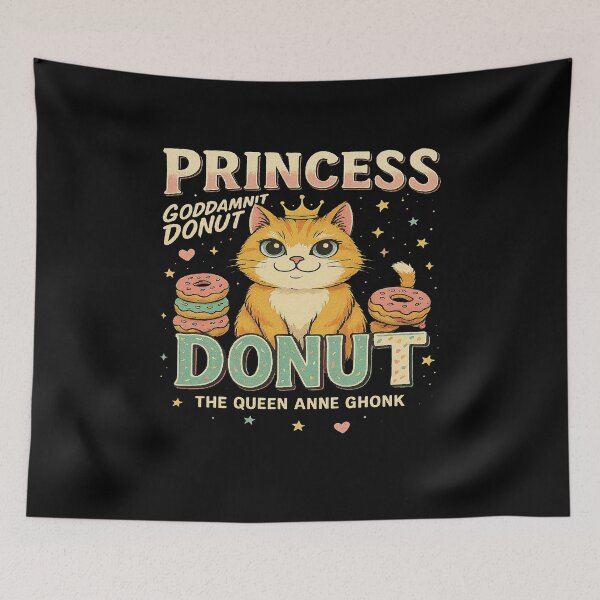 Item preview, Princess Donut Funny Cat and Dessert Royalty designed and sold by JudeSchimmel.