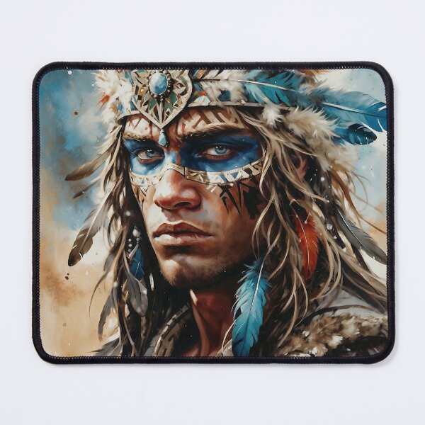 Item preview, Warrior Spirit in Tribal Regalia designed and sold by Shopstract.