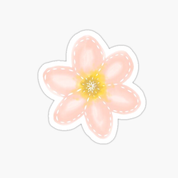 Item preview, Watercolor patchwork pink flower  designed and sold by Bella Doodles.