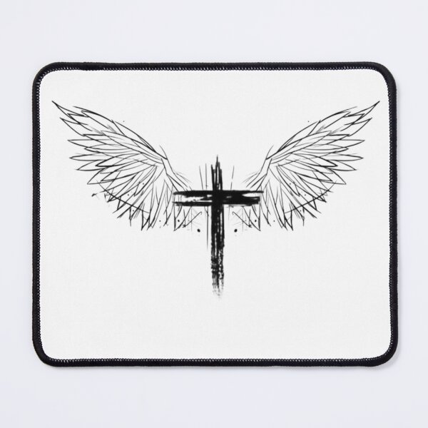 Item preview, Cross with Angel wings designed and sold by Bersa-Marketing.