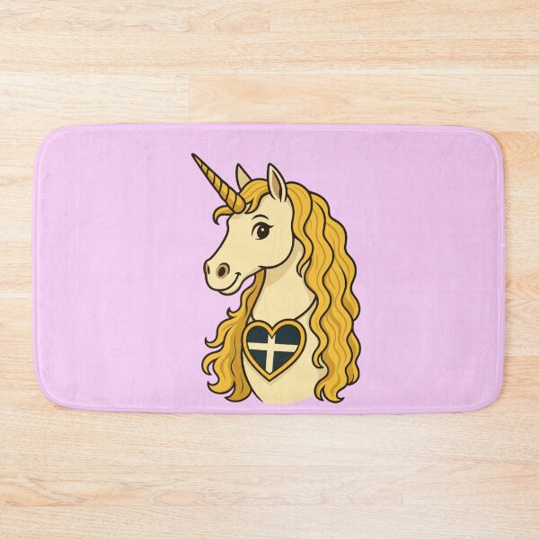 Item preview, Cornish cartoon unicorn in pink designed and sold by PiskieChicGifts.