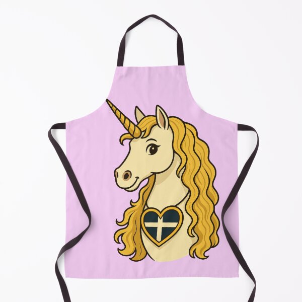 Item preview, Cornish cartoon unicorn in pink designed and sold by PiskieChicGifts.
