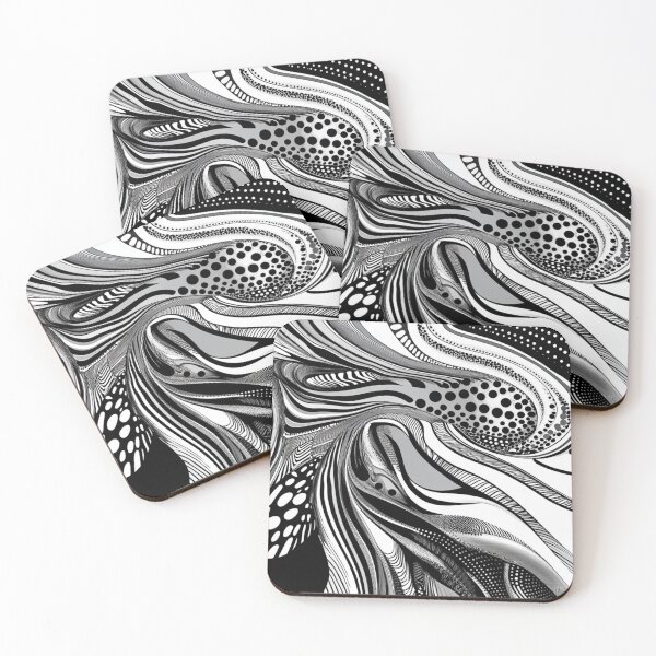 Item preview, abstract art black and white 2 designed and sold by Elite Print Studio.