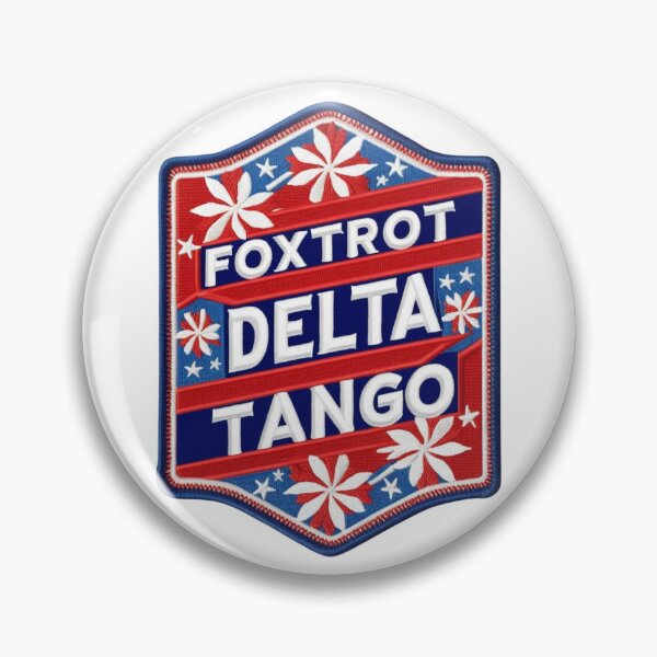 Item preview, Foxtrot Delta Tango embroidered patch design designed and sold by ArtDesignTp.