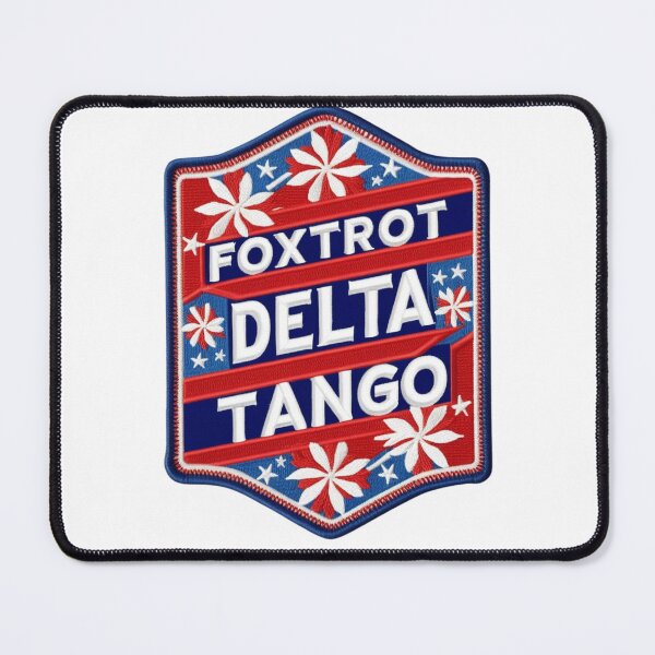Item preview, Foxtrot Delta Tango embroidered patch design designed and sold by ArtDesignTp.