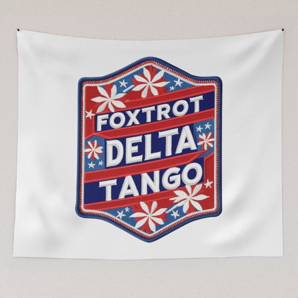 Item preview, Foxtrot Delta Tango embroidered patch design designed and sold by ArtDesignTp.