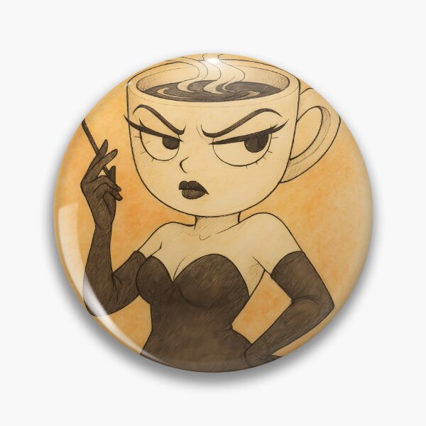 Item preview, Espressona Signora aquarelle lineart art designed and sold by EmeraldeaArt.