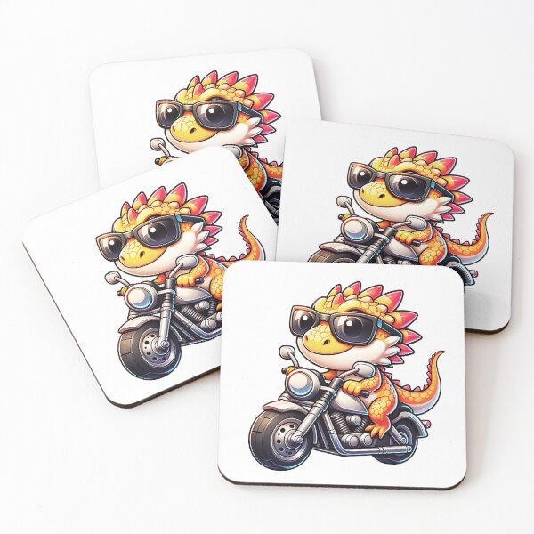 Item preview, Cute Cool Bearded Dragon Riding A Motorcycle designed and sold by TheAnimalZ00.