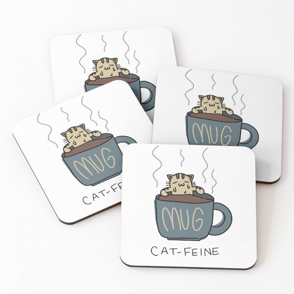 Item preview, Catfeine - Cat Caffeine - Funny Cat designed and sold by SuzumeYosano.