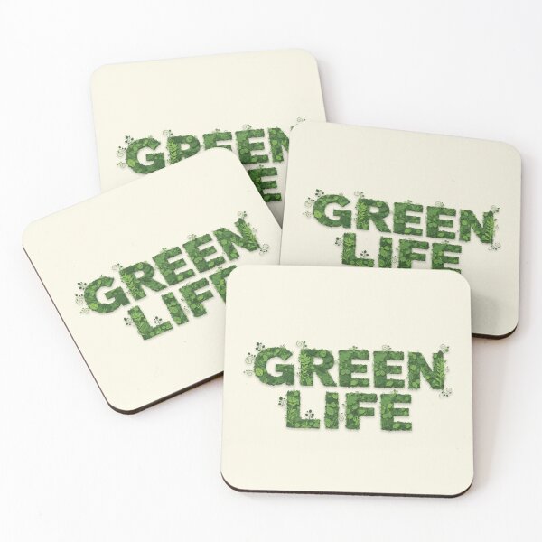 Item preview, GREEN LIFE Leafy Typography Design designed and sold by KiwiRider.