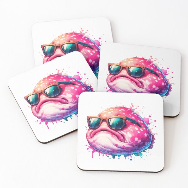 Item preview, Watercolor Blobfish Wearing Sunglasses designed and sold by TheAnimalZ00.