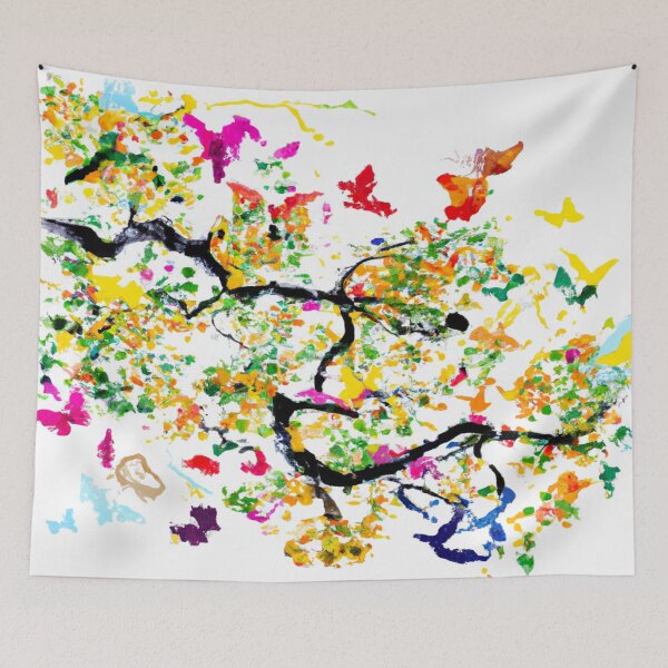 Item preview, Butterflies and flowering branches designed and sold by jackbermess.