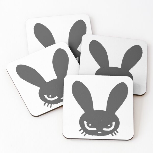 Item preview, bunny drawing with flower pupils designed and sold by krolikdesigns.
