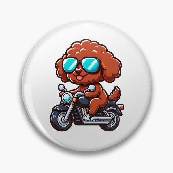 Item preview, Lindo perro labradoodle australiano color chocolate conduciendo una motocicleta designed and sold by TheAnimalZ00.