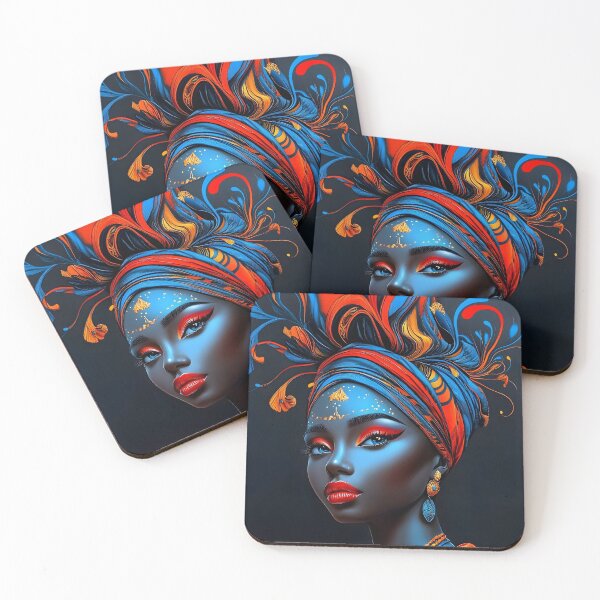 Item preview, Vibrant Portrait with Colorful Headpiece and Design designed and sold by Artessie.