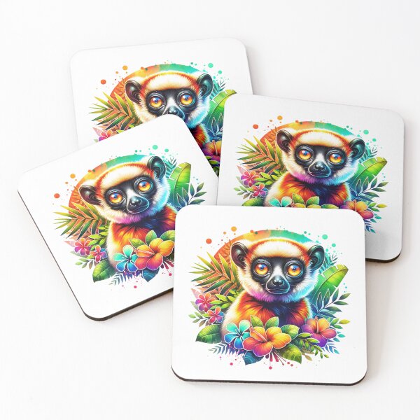 Item preview, Watercolor Tropical Sifaka  designed and sold by TheAnimalZ00.