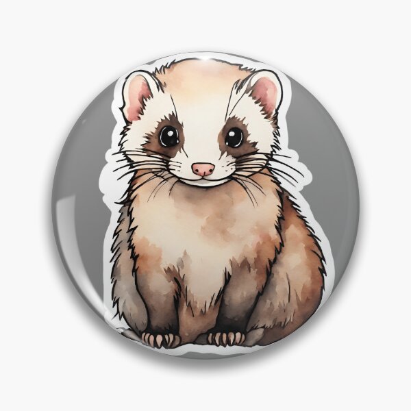 Item preview, Ferret Watercolor Sticker Style designed and sold by LDJBlank.