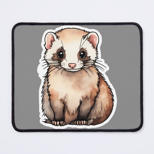 Item preview, Ferret Watercolor Sticker Style designed and sold by LDJBlank.