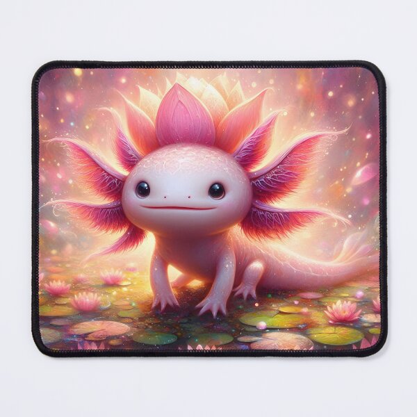 Item preview, Little Lotus Axolotl Magical Pond designed and sold by BreezyDawnDesigns.