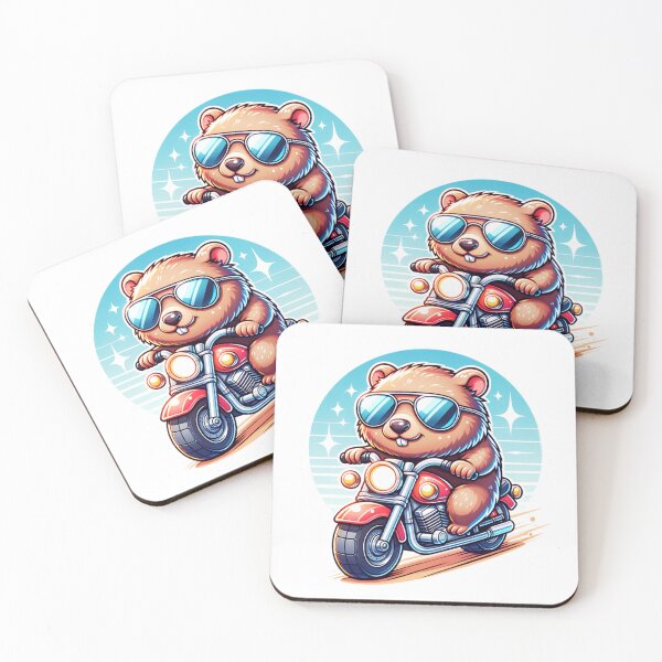 Item preview, Cool Wombat Riding A Motorcycle designed and sold by TheAnimalZ00.