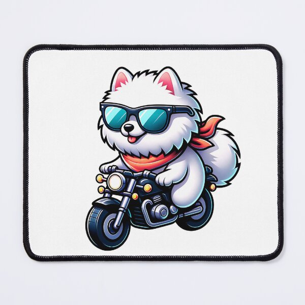 Item preview, Cool Japanese Spitz Dog Riding A Motorcycle designed and sold by TheAnimalZ00.
