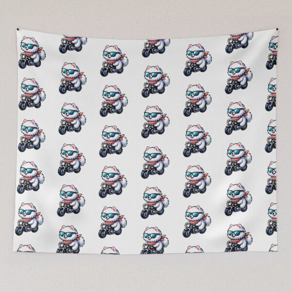 Item preview, Cool Japanese Spitz Dog Riding A Motorcycle designed and sold by TheAnimalZ00.