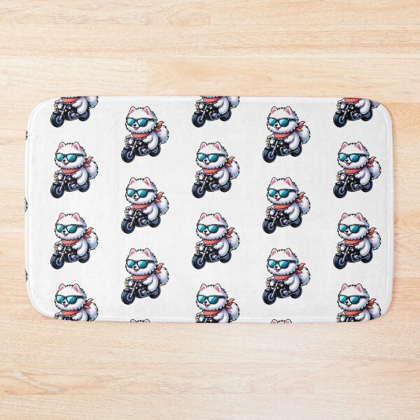 Item preview, Cool Japanese Spitz Dog Riding A Motorcycle designed and sold by TheAnimalZ00.