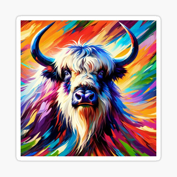 Item preview, Colorful Yak Art designed and sold by TheAnimalZ00.
