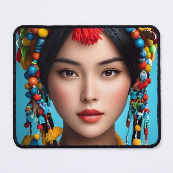 Item preview, Colorful Traditional Headdress Portrait of a Woman designed and sold by Artessie.