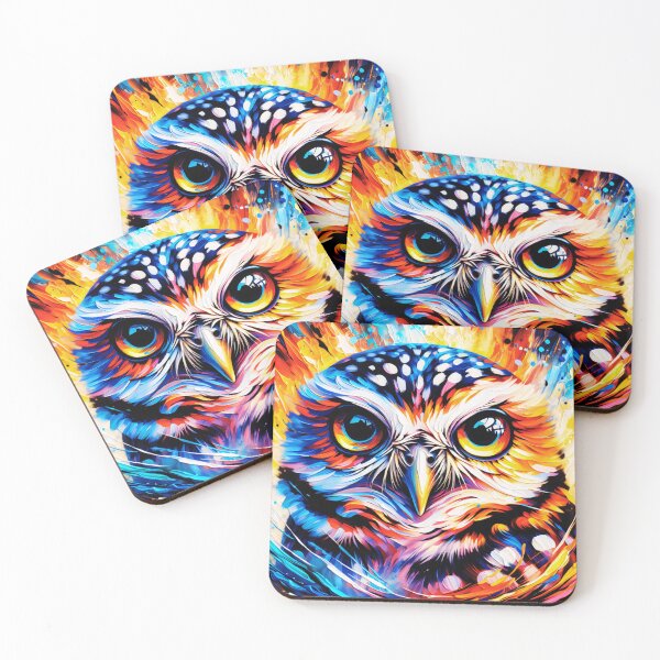 Item preview, Colorful Burrowing Owl Acrylic Art designed and sold by TheAnimalZ00.