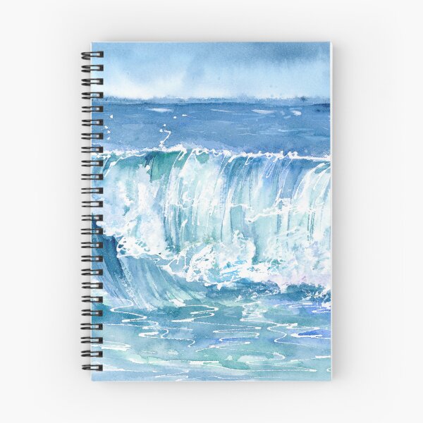 Item preview, Watercolor Crashing Ocean Waves designed and sold by daphsam.
