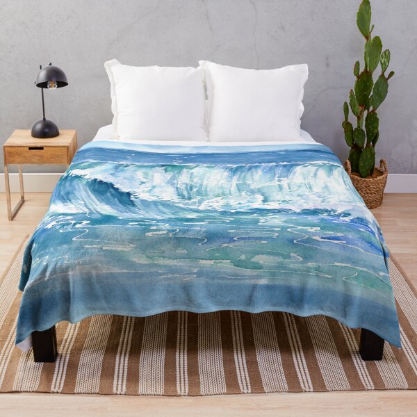 Item preview, Watercolor Crashing Ocean Waves designed and sold by daphsam.