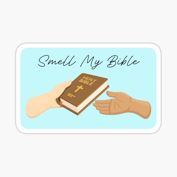 Vista previa del artículo con la obra «Huele mi Biblia», diseñado y vendido por Lulus-H-art.