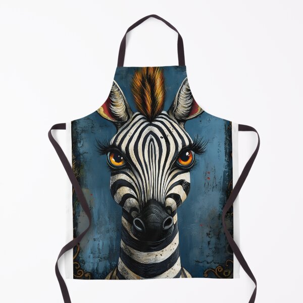 Item preview, Whimsical Zebra with Striking Orange Mane designed and sold by Artessie.