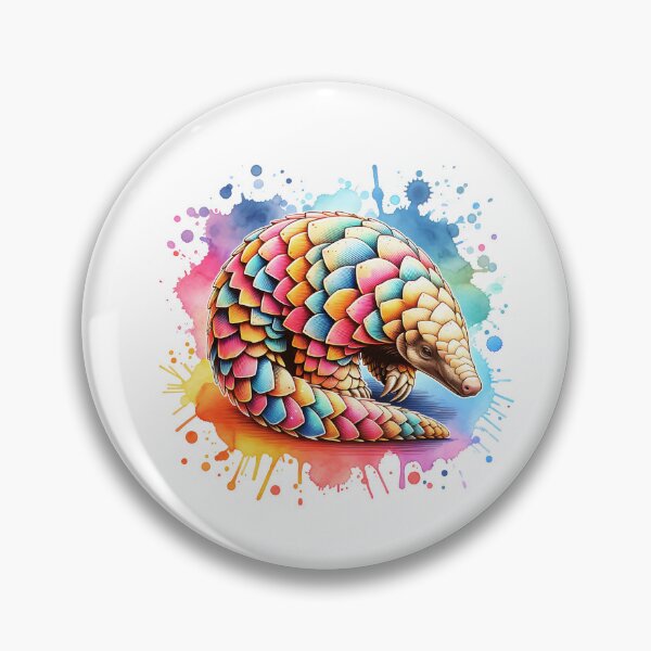 Item preview, Colorful Watercolor Pangolin designed and sold by TheAnimalZ00.