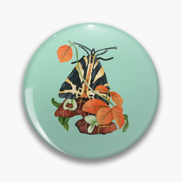 Item preview, Moth with orange leaves designed and sold by KnowingWonder.