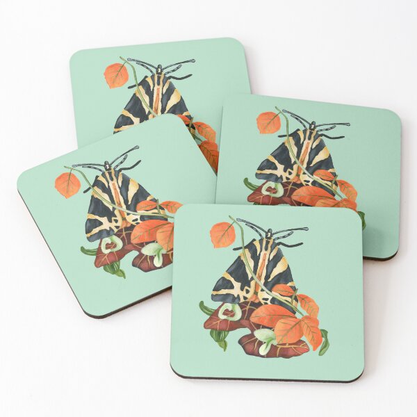 Item preview, Moth with orange leaves designed and sold by KnowingWonder.