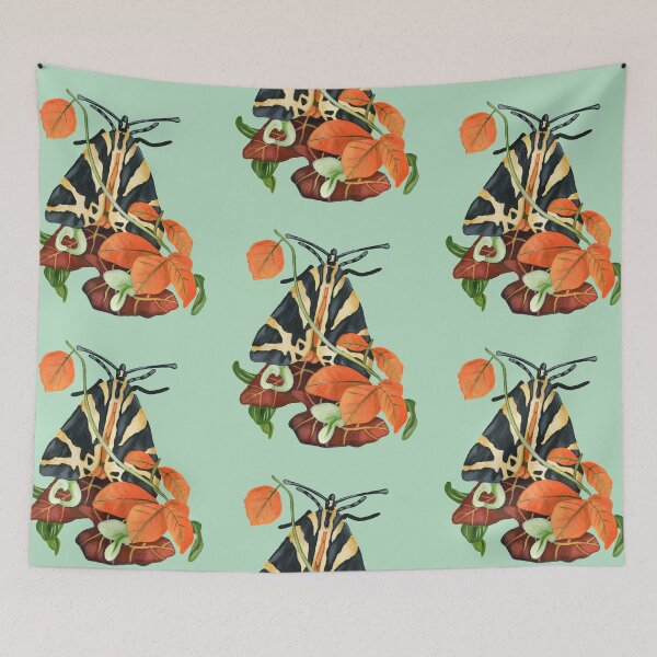 Item preview, Moth with orange leaves designed and sold by KnowingWonder.