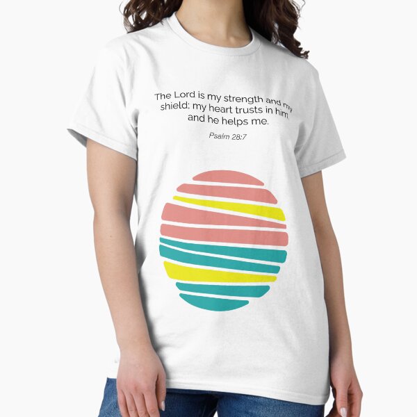 Item preview, Psalm 28 7 Christian Bible Verse Geometric Abstract designed and sold by kakarikihill.