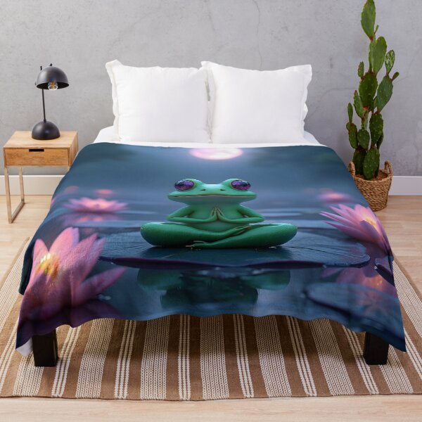 Item preview, Frog Meditating designed and sold by Roanemermaid.
