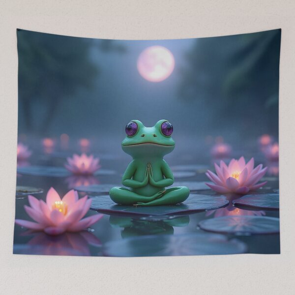 Item preview, Frog Meditating  designed and sold by Roanemermaid.