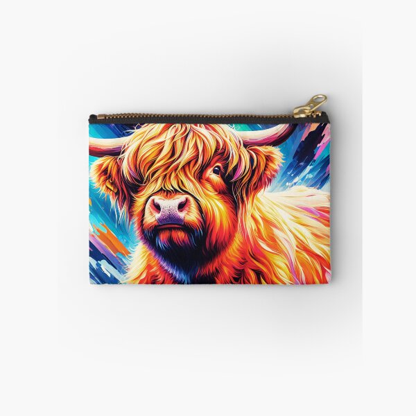 Item preview, Colorful Highland Cow Acrylic Art designed and sold by TheAnimalZ00.