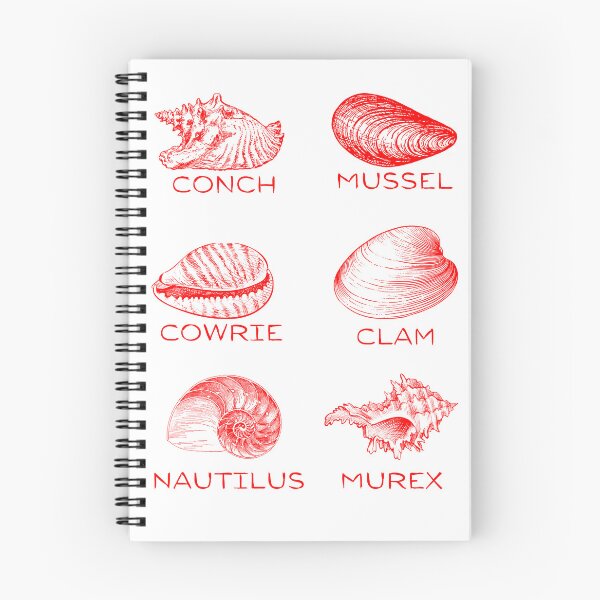 Item preview, 6 Types of Shells - Red designed and sold by BeWilDesigns.