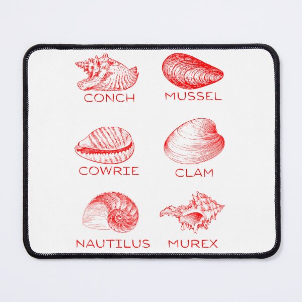 Item preview, 6 Types of Shells - Red designed and sold by BeWilDesigns.