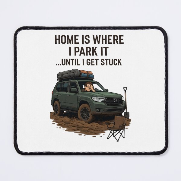Item preview, Funny Overlanding SUV Stuck Design | Home Is Where I Park It | 4x4 Adventure designed and sold by Askews-Printing.