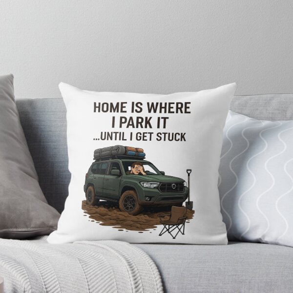 Item preview, Diseño divertido de todoterreno atascado | Mi hogar es donde lo estaciono | Aventura 4x4 designed and sold by Askews-Printing.